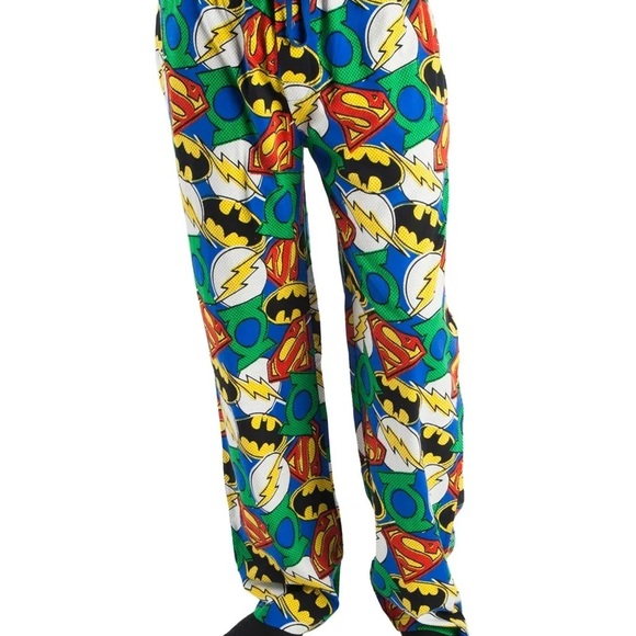 DC Comics Hero Emblem Pajama Pants - Multicolor - Picture 1 of 1